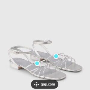 Silver Strappy Sandals